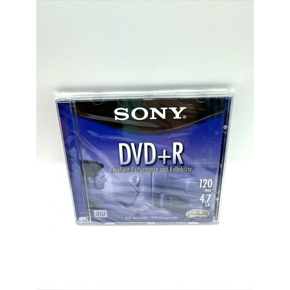 Sony Recordable DVD+R Disc 120 Minutes 4.7GB One (1) - NEW SEALED